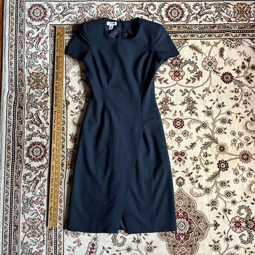 Giorgio Armani Le Collezioni Black Stretch Wool Suit Dress made in Italy